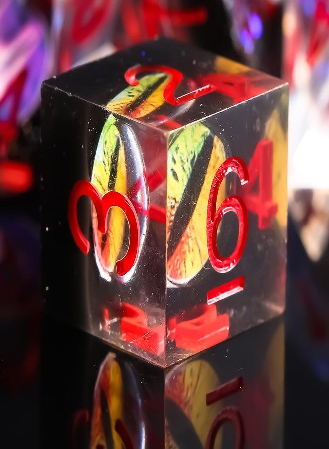 FugaCity DND Dice Set,Dungeons and Dragons Dice,Handmade Sharp Edge 7 Resin D&D Die with Gift Dice Case for DND Dungeons and Dragon Game - Image 2